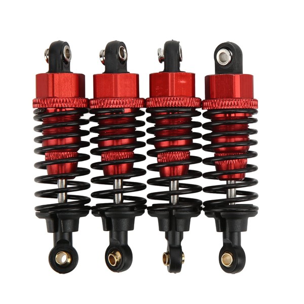 RC Shock Absorber, RC Shock Damper Replacement Suitable for TAMIYA TT‑01 TT‑02 TA05 TL‑01 TA03 MF‑01X RC Car (Red)