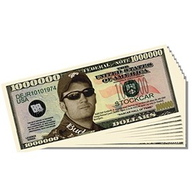 Dale Earnhardt Jr Novelty Million Dollar Bill - Set of 100 with 1 Bonus Christopher Columbus Bill