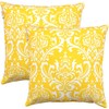 TreeWool (2 Pack Damask Accent Cushion Covers in Cotton Canvas