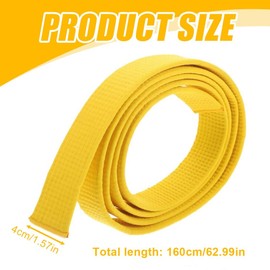 GJKLO 160 cm Judo Suit Children's Judo Belt Judo Karate Belt Martial Arts Karate Judo Cotton Taekwondo Belts Professional Karate Aikido Belt Martial Arts Belt (Yellow)