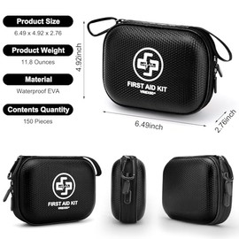 150-Piece Mini Waterproof First Aid Kit for Emergencies