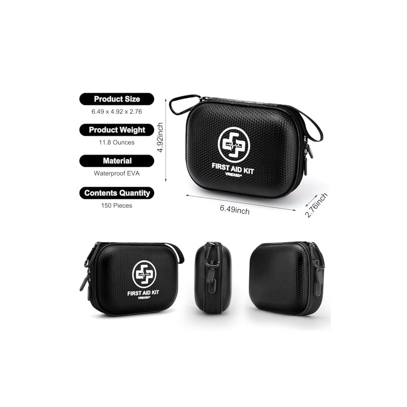 150-Piece Mini Waterproof First Aid Kit for Emergencies