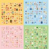100 Sheets Animal Bear Scrapbook Paper Stickers Letter Stickers,Color Plastic