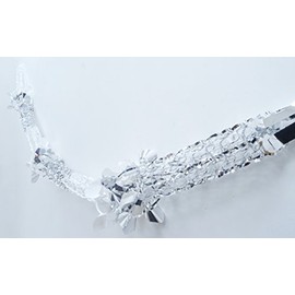 PMS Large Silver And White Foil Christmas Garland Decoration - Square Shaped Pattern