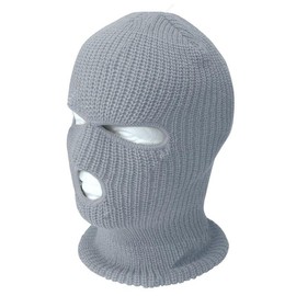 3 Hole Full Face Mask Ski Mask Winter Cap Balaclava Outdoor Beanie Tactical Hat - Color: 13- LIGHT GRAY