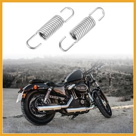 Partuto 4pcs 6cm Length Silver Tone Motorcycle Brake Pedal Return Spring Replacement