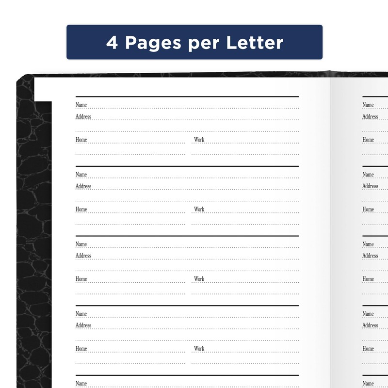 at-A-Glance Telephone & Address Book, 600+ Entries, 4" x 6",