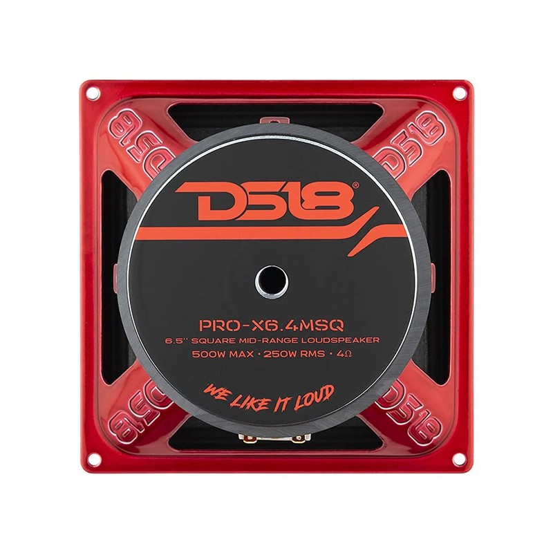 DS18 PRO-X6.4MSQ 6.5X6.5'' Square Midrange Loudspeaker 500 Watts 250W RMS