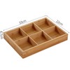 Wooden Divided Serving Platter, Multi Compartments Cracker Appetizer Plate for