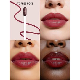 QCMME Lip Stain Peel Off Lip Liner Stain with Tweezer, Long Lasting Matte Lip Tint Tattoo, Highly Pigmented Color Lip Makeup, Waterproof Lipstick, Transfer-proof Lipstain for Women, Toffee Rose