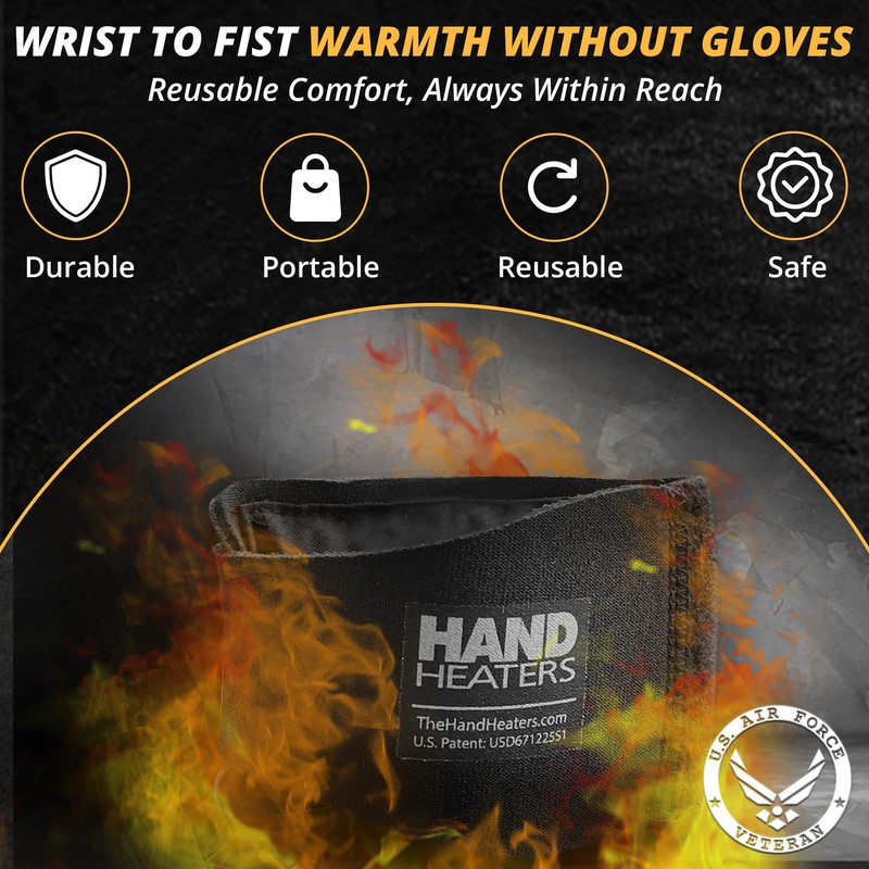 T Built Hand Heaters Wristbands Heated Wrist Wrap 8+ Hours