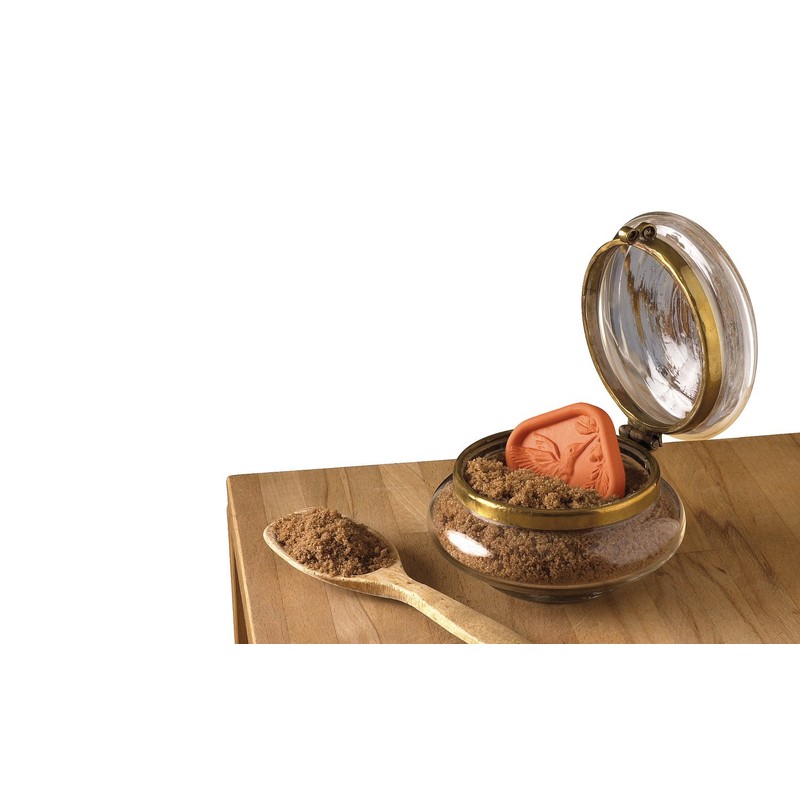 JBK Pottery Terra Cotta Brown Sugar Saver, Softens Hard Brown