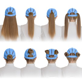 C.C Ponycap Messy High Bun Ponytail Adjustable Trucker Baseball Cap Hat Denim