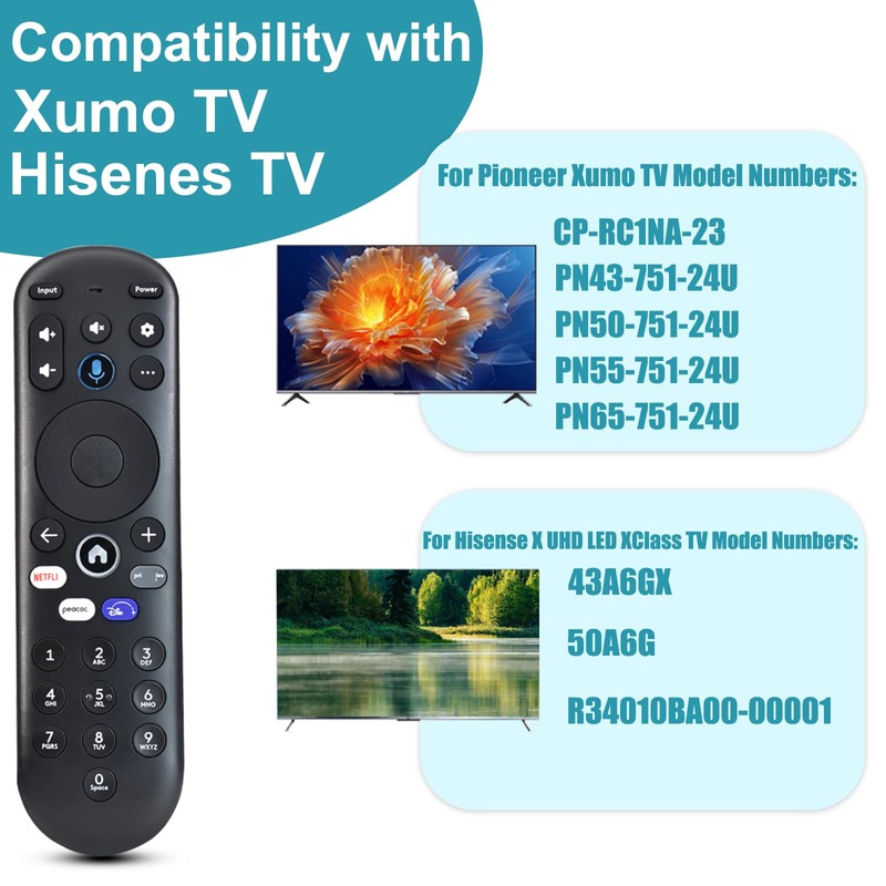 Voice Remote Replacement for Xumo TV Stream Box, Element 4K
