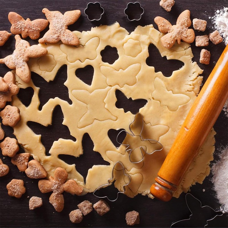 AORVYUI 5 Cookie Moulds Cute Butterfly Shape