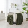 Douceur Olive Green Throw Blanket for Bed, Soft Cozy Lightweight
