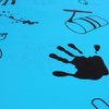 Blue Plastic Splash Mat Table Protector Paint Brush Design for