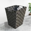 ARPAN Waste Paper Bin Grey Nylon Plastic Strong Square Storage