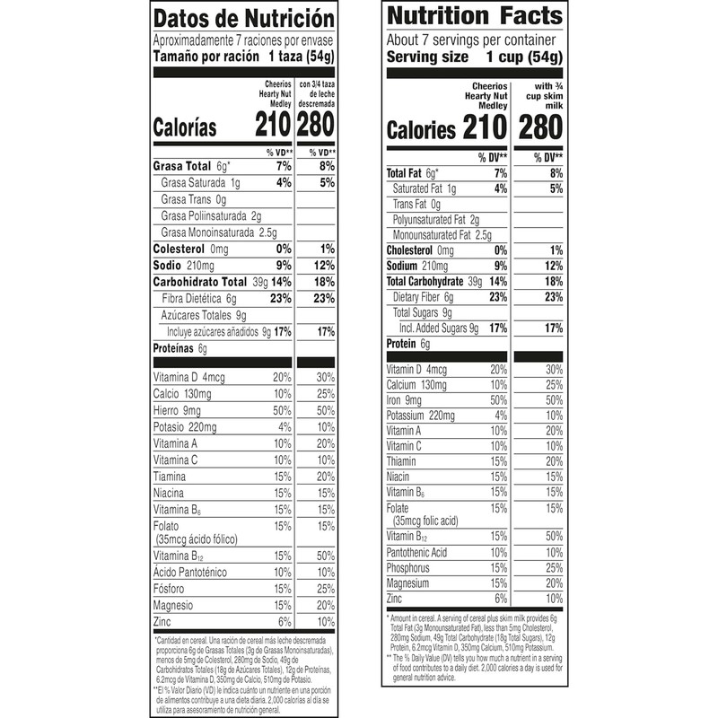 Cheerios Hearty Nut Medley Breakfast Cereal, Maple Cinnamon Flavored, Made