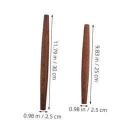 Gatuida 2pcs Wooden Rolling Pin Dough Roller for Essential Baking Tool for Home Kitchen Pastry Shops Solid Kitchen Supplies