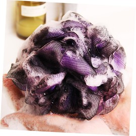 Minkissy Set of 4 Lace Bath Flowers Shower Balls Home Bath Balls Pe Material Mesh Design for Bubbles Non-slip