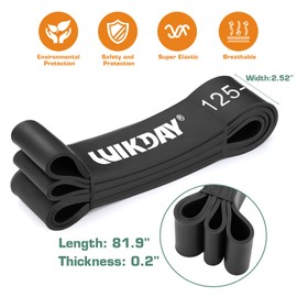 WIKDAY - Bandas de resistencia para entrenamiento, bandas de ejercicio, bandas de entrenamiento, bandas de asistencia para estiramiento corporal, terapia física, entrenamiento muscular para hombres y