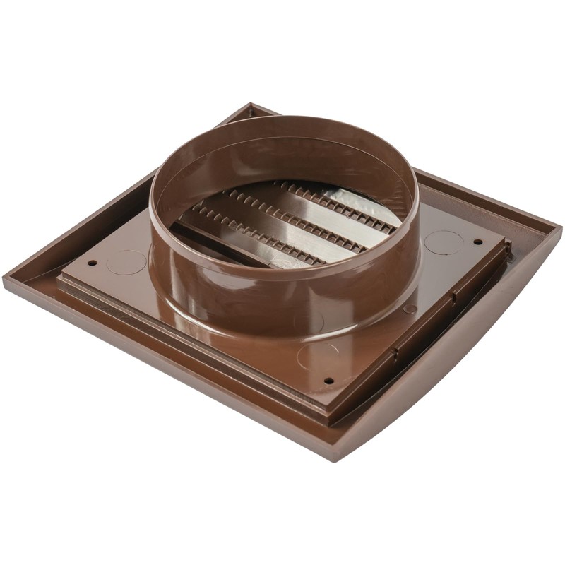 Brown Exhaust Hood Vent 4'' Inch with Built-in Pest Guard