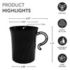 Party Essentials Disposable Plastic 8 oz. Swirled Cups With Handle