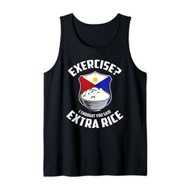 Exercise I Thought You Said Extra Rice Philippines Flag Gift Tank Top