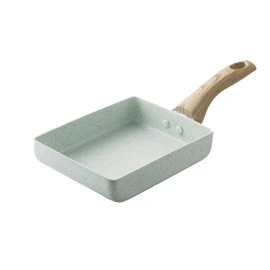 Apide KUKUNA KITCHEN KKN-JD18E Jade & Diamond W Stone Egg Pan, 7.1 x 5.8 inches (18 x 14.8 cm), Ceramic IH Compatible