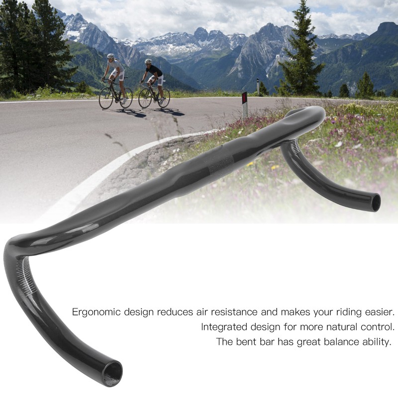 Bike Drop Bent Handlebar 420mm 31.8mm Road Bicycle Carbon Fiber