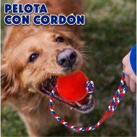 J.H COMPANY Juguete Pelota Con Cuerda Para Perro Chica Resistente Er058