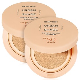 Deweytree Urban Shade Cover&Fit Sun Cushion 2pcs Natural Tone-up Padefree / 듀이트리 어반쉐이드 커버앤핏 선쿠션 2개 자연스러운 톤업 파데프리