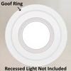 5 Pack Gloss White Goof Trim Ring for 4" Inch