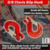 Hyecen 2 Pack G80 Clevis Slip Hook,3/8" Heavy Duty Chain