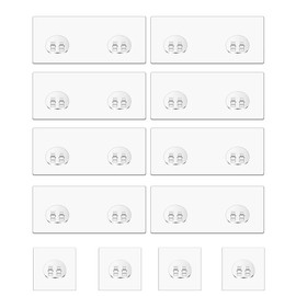Murasakina 12 PCS Shower Caddy Adhesive Replacement Shower Shelves Adhesive Strip Pad Organizer Sticker Replacement Bathroom Heavy Duty Wall Mount Strong Sticky No Drilling Strong Transparent