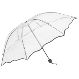 VALICLUD Portable Sun and Umbrella, Transparent Foldable Umbrella, Windproof Compact Umbrella for Travel, Suitable for Women and Men