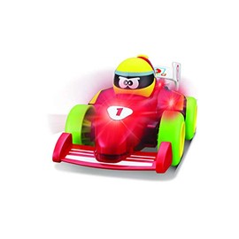 BBJunior B16-89021 Bburago BB JUNIOR PUSH & GLOW F1 Lights and Sounds Race Car Toy, Red
