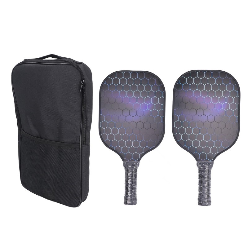 2PCS Pickleball Paddles Set Fiberglass Lightweight Pickle Ball Rackets with