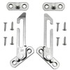 LUORNG 2PCS 8.5x4.8cm Silver 304 Stainless Steel Locking Window Limiter