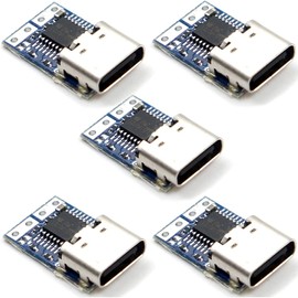 Jadeshay Trigger Module 5pcs USB-C PDC004 PD 12V DC Fixed Voltage Power Trigger Module 5A Type-C Female Input