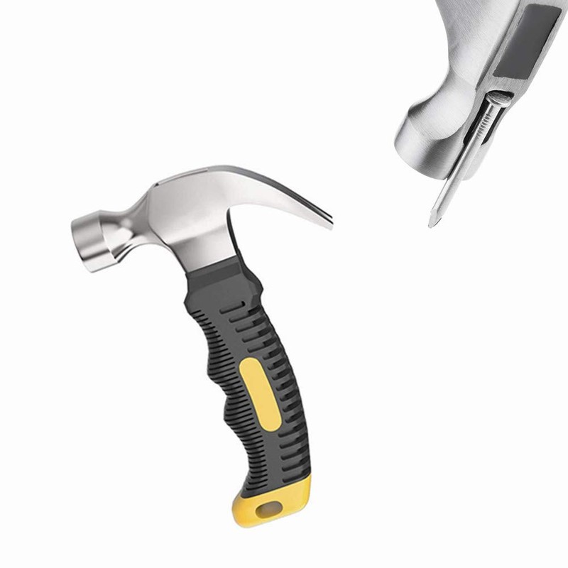 8 OZ Stubby Claw Hammer with Magnetic Nail Starter, Woodworking