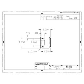 Don-Jo EL-115-609 Antique Brass Extended Lip Strike