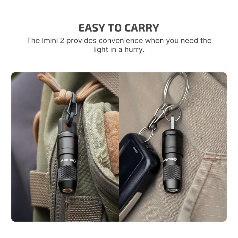 OLIGHT IMINI 2 EDC Rechargeable Keychain Flashlight 2 Pack, 50