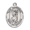 Bliss Sterling Silver San Cristobal Religious Medal Pendant Necklace 24"