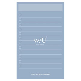 Nakabayashi W/U (watashi no sobani) Sticky Notes Slim Powder Blue WU-FSTN-R-B