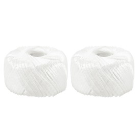 MECCANIXITY Polyester Nylon Plastic Rope Twine Household Bundled,20MM Width,Total 160m/525FT Length Plastic Rope for Packing Gardening Craft,Pack of 2(White)