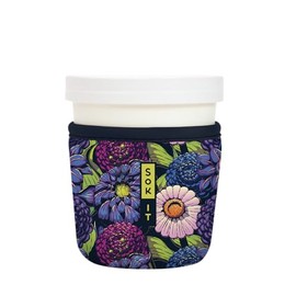 Sok It Ice Cream Sok Insulated Neoprene Cover (Secret Garden, Fits Tapered Ice Cream Pints)