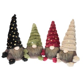 Macosa HE0632 Christmas Gnome 36 cm Fabric Black Decorative Gnome Decorative Figure Santa Gnome Modern Christmas Decoration (Black)