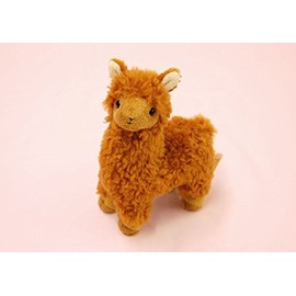 Baby Alpaca Panna Plush Brown Small Size Height 7.1 inches (18 cm)